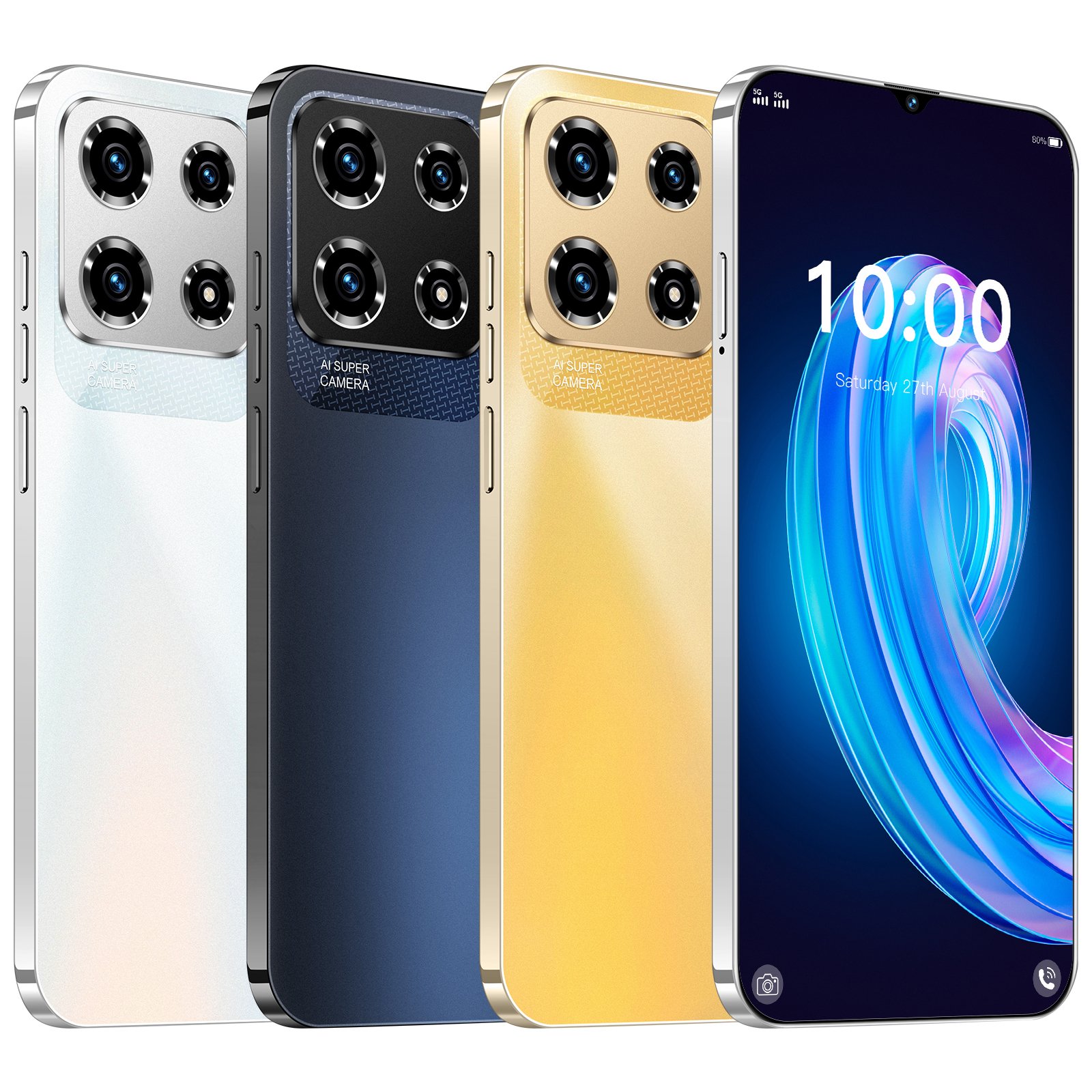 HSDF-Note30 Pro mode 16GB+1TB 6.8-inch 5G Camera 72MP+108MP Android 14 Fingerprint unlock smart phone